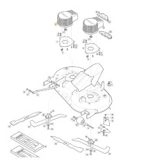 Rechtsseitiger Blattantriebsmotor ORIGINAL STIGA ESTATE 384e 118563745/1 | NewgardenParts.com