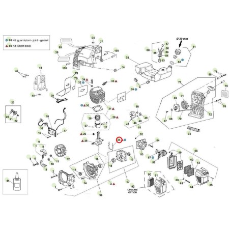 Guarnizione carter motore ORIGINALE ACTIVE decespugliatore e trivella t143 020030 | NewgardenParts.com