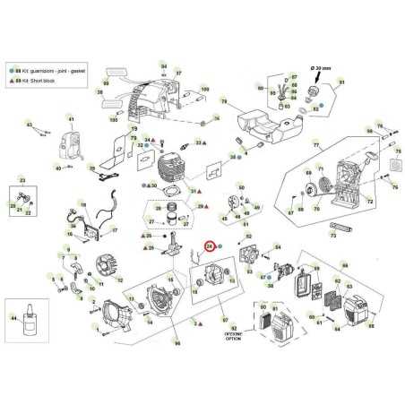 ORIGINAL ACTIVE brushcutter and auger t143 models 020030 Engine casing gasket | NewgardenParts.com