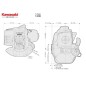 Motore completo 2 tempi decespugliatore TJ23E KAWASAKI 24cc sostitutivo