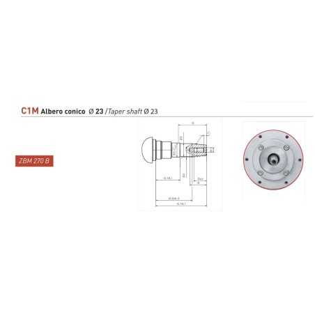 Motore completo benzina ZANETTI ZBM270BC1M 272 cc albero conico Ø 23 NEW COMPACT
