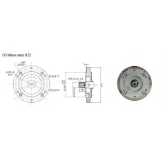 Complete ZANETTI BENZINA ZBM210C1MEV engine conical 23 mm | NewgardenParts.com