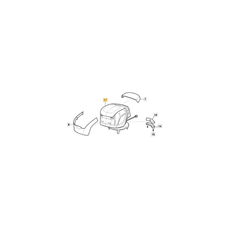 ORIGINAL STIGA cortacésped sin cable motor 381270019/1