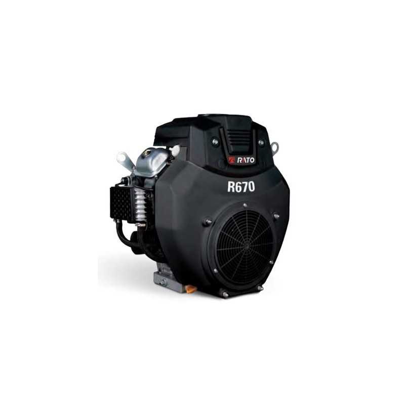 Complete engine RATO R670 motocultivator horizontal shaft 25,4mm 670cc no tank Complete engine RATO R670 motocultivator horizontal shaft 25,4mm 670cc no tank