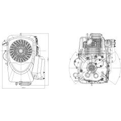 Motore ST400 completo STIGA LONCIN TRE0702 414cc 14,5 HP trattorino tagliaerba | NewgardenParts.com