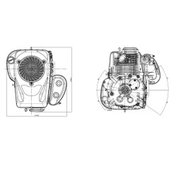 Kompletter Motor LONCIN TRE0701 Schwerlastschwungrad 432ccm vertikale Welle | NewgardenParts.com