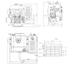 Complete STIGA WS420 engine horizontal 25.4x80 420 cc electric start | NewgardenParts.com
