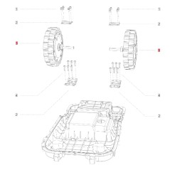 ORIGINAL BLUERBIRD motor de la rueda trasera NAVIMOW robot cortacésped AB.50.0016.75