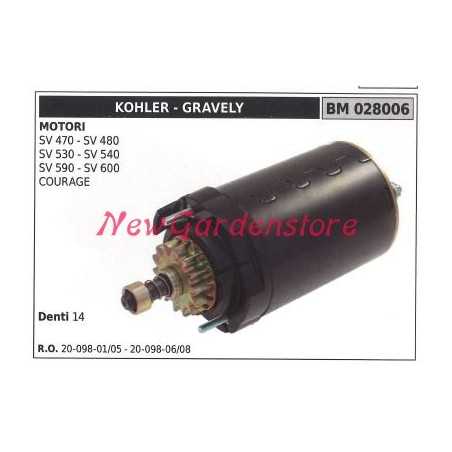 Motorino avviamento KOHLER SV 470 trattorino rasaerba tagliaerba tosaerba 028006 | NewgardenParts.com