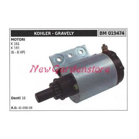 Motorino avviamento KOHLER trattorino tagliaerba rasaerba K 161 181 019474 | NewgardenParts.com