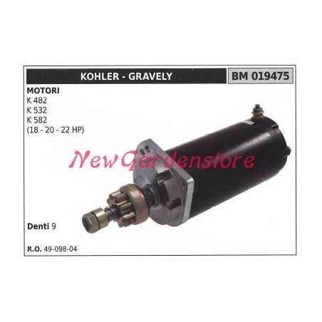 Motorino avviamento KOHLER trattorino tagliaerba rasaerba tosaerba K 482 019475 | NewgardenParts.com