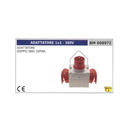 Adapter 1x3 Doppelstecker 380V 1 Code 008972 | NewgardenParts.com
