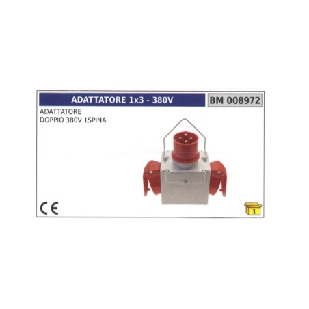 Adattatore 1x3 doppio 380V 1 spina codice 008972 | NewgardenParts.com