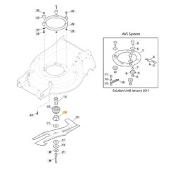 LINER18SV ORIGINAL STIGA Modelle Mähernabe 122465656/0 | NewgardenParts.com