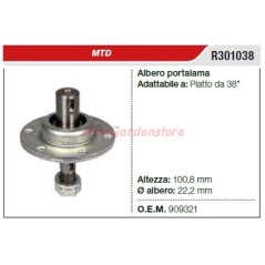 MTD 38" Flachmäher MTD Mähwerk Mähernabe R301038 | NewgardenParts.com