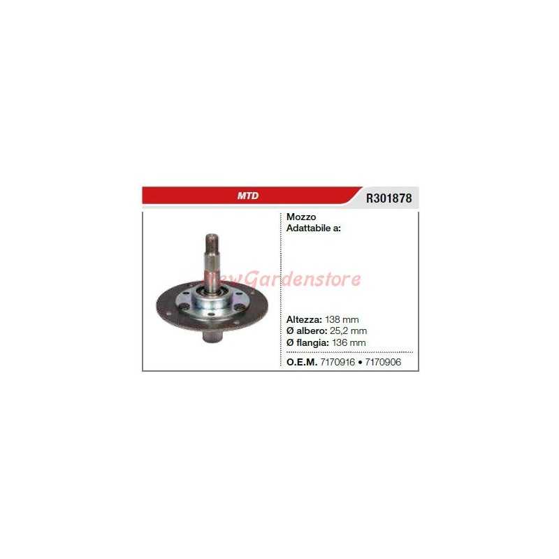 MTD Rasenmäher Mähwerk R301878 717-0906 MTD Rasenmäher Mähwerk Messernabe
