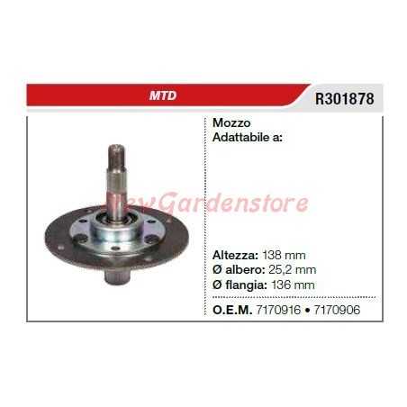 MTD Rasenmäher Mähwerk R301878 717-0906 MTD Rasenmäher Mähwerk Messernabe | NewgardenParts.com
