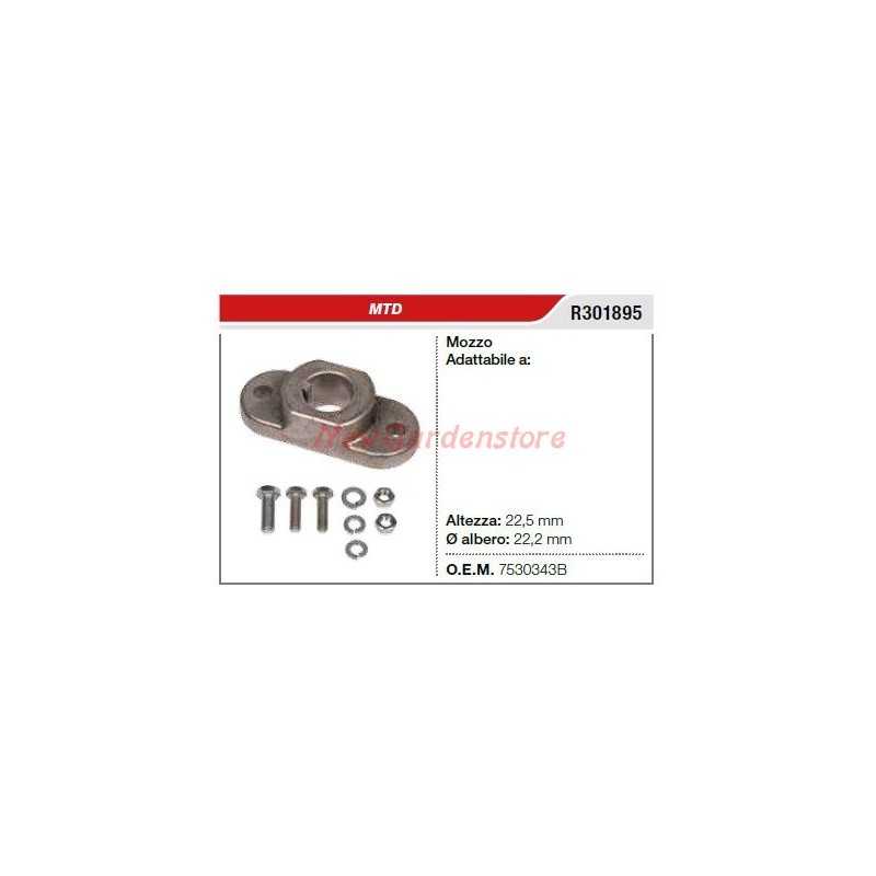 MTD R301895 Moyeu de tondeuse à gazon MTD