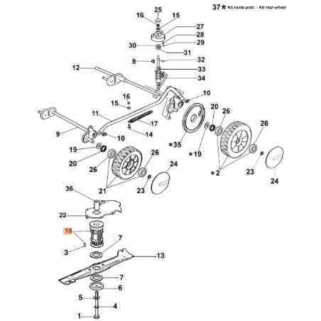 Mozzo portalama tagliaerba modelli LUX47 ORIGINALE EMAK 8201341R | NewgardenParts.com