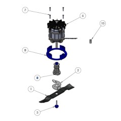 ORIGINAL GRIN Rasenmähermotor EM37 Messernabe PRT-0253 | NewgardenParts.com
