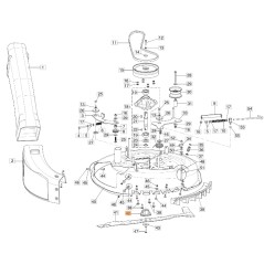 Mozzo portalama trattorino tagliaerba modelli MISTRAL72 ORIGINALE EMAK 68130085R | NewgardenParts.com