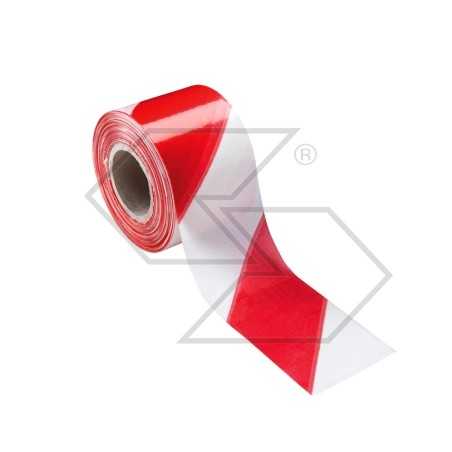 NEWGARDENSTORE adhesive marker tape white-red 11.5m x 100mm | NewgardenParts.com