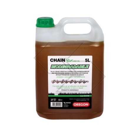 Huile de protection biodégradable OREGON chaîne de tronçonneuse CHAINE 5 litres | NewgardenParts.com
