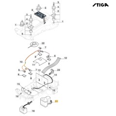 Akku-Pack 25V - 2,5 Ah ORIGINAL STIGA a750 rtk Roboter-Rasenmäher 381600607/0