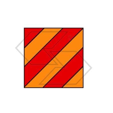 Square retro-reflective panel 423 x 423 mm for agricultural equipment A08902 | NewgardenParts.com