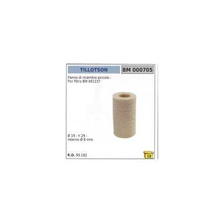Panno di ricambio piccolo TILLOTSON Ø 15 mm altezza 25 mm interno Ø 8 mm 95.182 | NewgardenParts.com