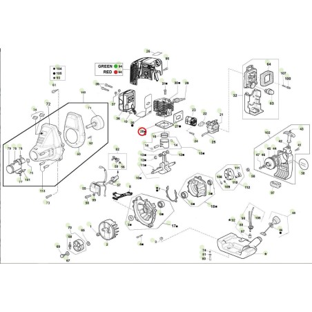 Guarnizione cilindro ORIGINALE ACTIVE decespugliatore modelli 2.5 - 2.9 022115 | NewgardenParts.com