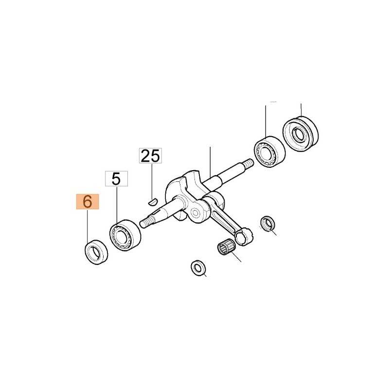 Paraolio albero motore motosega modelli 925 GS260 ORIGINALE OLEOMAC 50160102