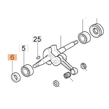 Paraolio albero motore motosega modelli 925 GS260 ORIGINALE OLEOMAC 50160102 | NewgardenParts.com