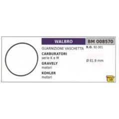 Guarnizione vaschetta carburatore WALBRO serie K e M motore GRAVELY - KOHLER | NewgardenParts.com