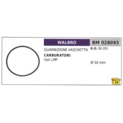 Guarnizione vaschetta carburatore WALBRO tipo LMF Ø 50mm 92-351