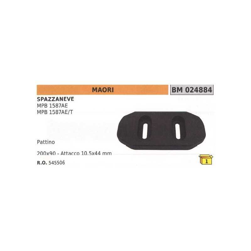 Schneepflugschuh 200x90mm Anbau 10.5x44mm MAORI für MPB 1587AE MPB 1587AE/T