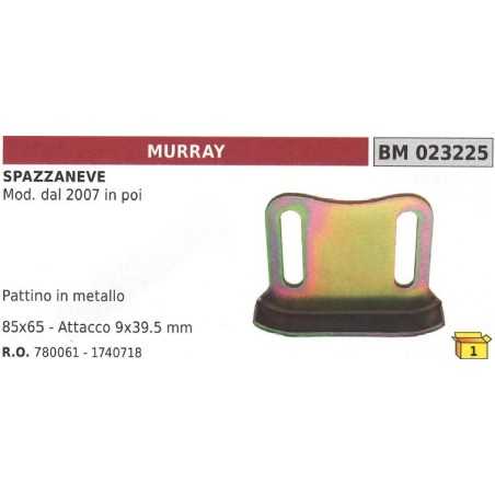 Metal shoe 85x65mm coupling 9x39,5mm snowplough MURRAY - NOMA since 2007 | NewgardenParts.com