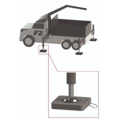 Plate-forme en polyéthylène pour stabilisateur 50x50x6 modèle FSB 50 214020 | NewgardenParts.com