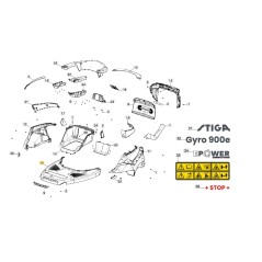 Platform for lawn tractor models GYRO900e ORIGINAL STIGA 337506607/0 | NewgardenParts.com