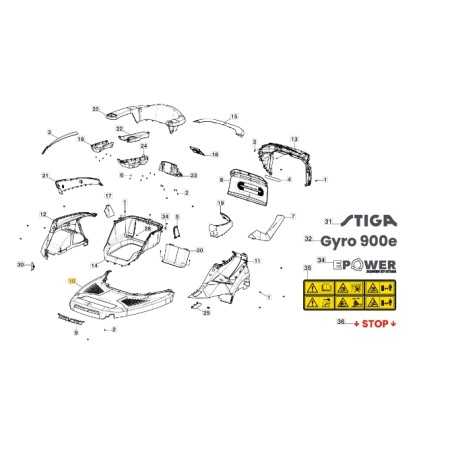 Platform for lawn tractor models GYRO900e ORIGINAL STIGA 337506607/0 | NewgardenParts.com