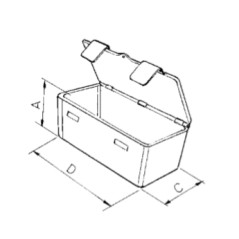 Plastic tool box with handle code A01887 | NewgardenParts.com