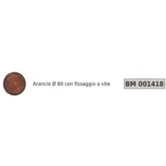 Réflecteur orange Ø 60 avec fixation à vis code 001418 | NewgardenParts.com