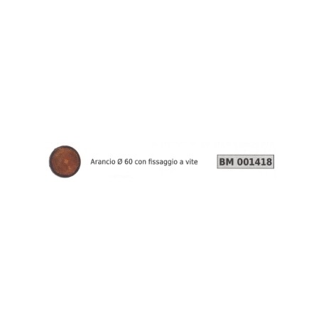 Réflecteur orange Ø 60 avec fixation à vis code 001418 | NewgardenParts.com