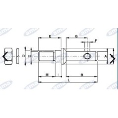 Pivot pin diameter 22-22 mm for agricultural tractor implement hitch 2 pcs. | NewgardenParts.com