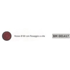Réflecteur rouge Ø 60 avec fixation à vis code 001417 | NewgardenParts.com