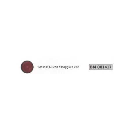 Réflecteur rouge Ø 60 avec fixation à vis code 001417 | NewgardenParts.com