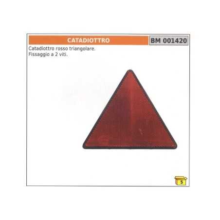 Réflecteur rouge triangulaire avec 2 vis de fixation code 001420 | NewgardenParts.com