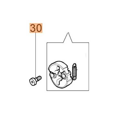 Perno per frizione decespugliatore ORIGINALE OLEOMAC 446BP ERGO 4191027FR | NewgardenParts.com