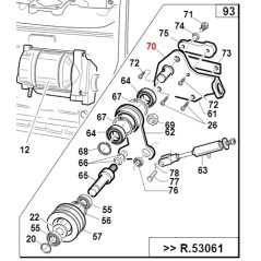 Axe du galet tendeur de la courroie moteur TURBO1 ORIGINAL GIANNI FERRARI 01.40.00.4020