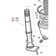 Perno sinistro sterzo trattorino rasaerba ORIGINALE GIANNI FERRARI 01.50.01.0252 | NewgardenParts.com